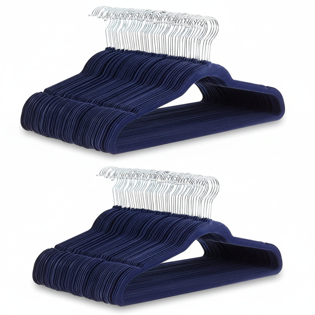Premium Velvet Hangers Non Slip Closet Organizers Set