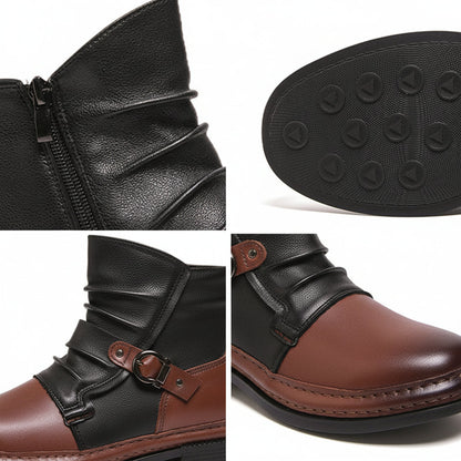 Men's Leather Ankle Boots Side Zip Smart Boots