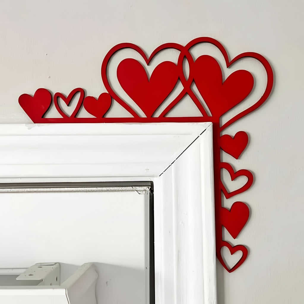 Decorative Heart Shaped Wall Mirror Sticker Decal