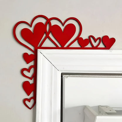 Decorative Heart Shaped Wall Mirror Sticker Decal