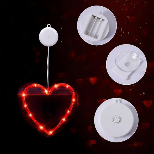 Lovely Heart Shaped LED Window Lights - Lusomart
