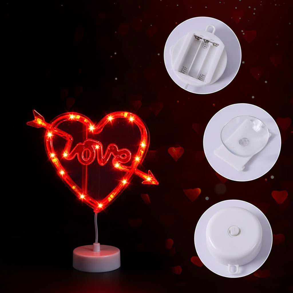 Lovely Heart Shaped LED Window Lights