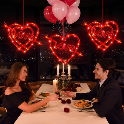 Lovely Heart Shaped LED Window Lights