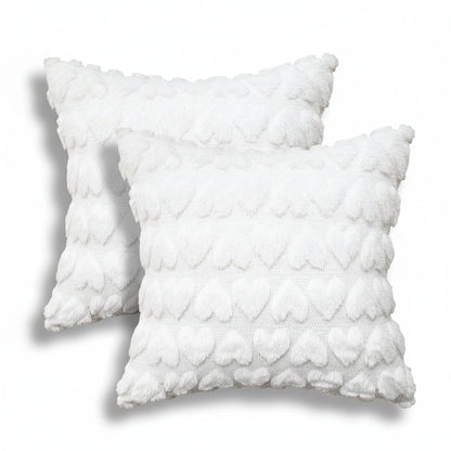 Lovely Heart Print Pink Cushion Covers