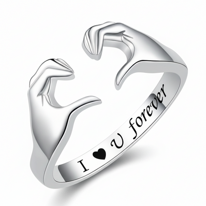 Simple Elegant White Gold Plated Love Ring - Lusomart