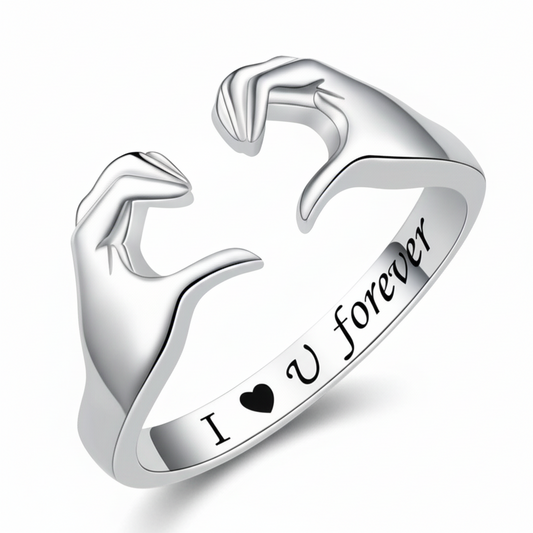 Simple Elegant White Gold Plated Love Ring - Lusomart