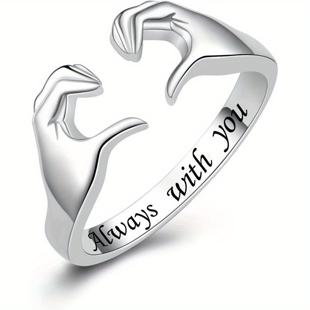 Simple Elegant White Gold Plated Love Ring
