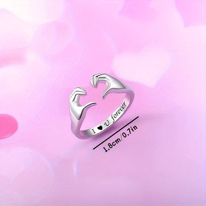 Simple Elegant White Gold Plated Love Ring