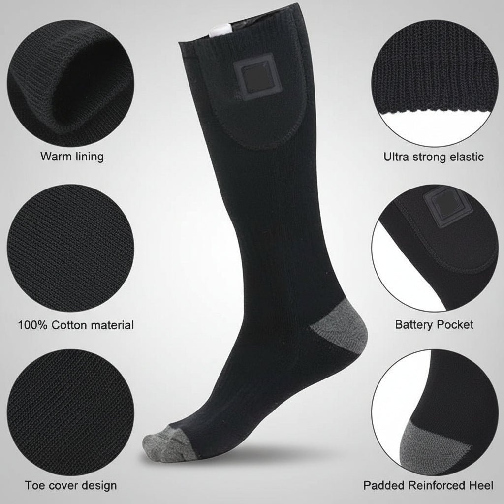 Warm Electric Socks Thermal Winter Foot Warmers
