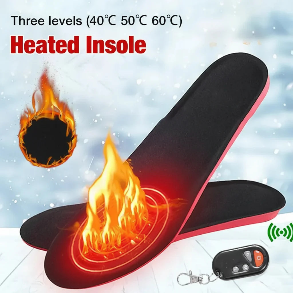 Warm Rechargeable Shoe Insoles with Remote Control