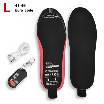 Warm Rechargeable Shoe Insoles with Remote Control