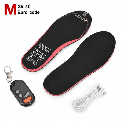 Warm Rechargeable Shoe Insoles with Remote Control