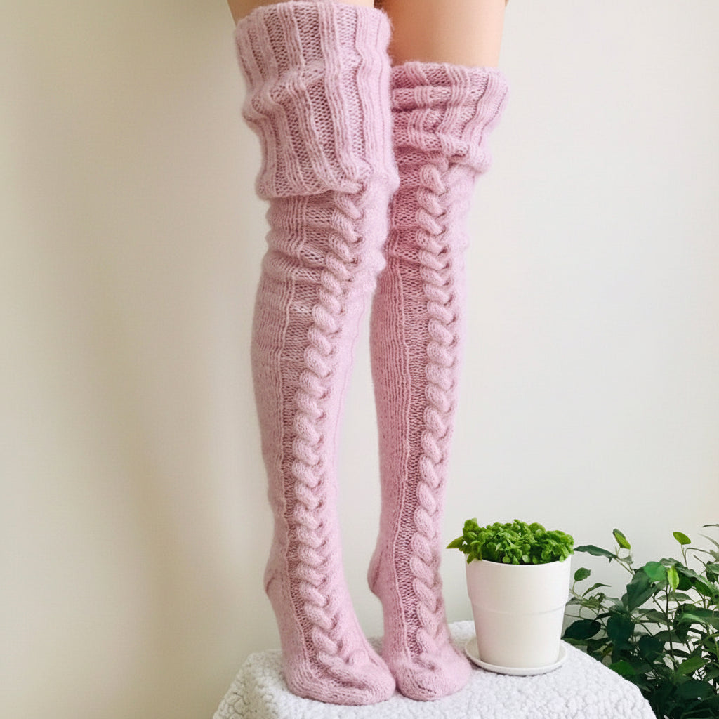 Cozy Thermal Knee High Winter Socks - Lusomart