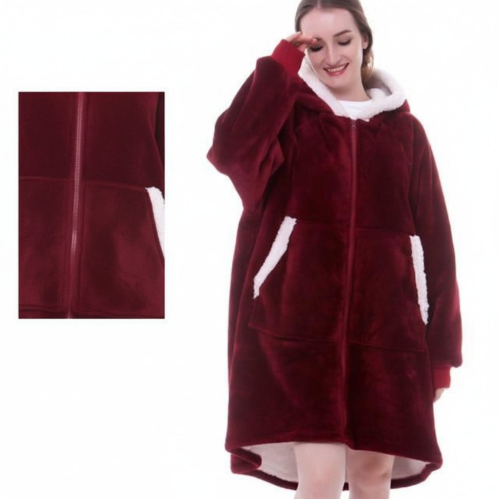 Soft Plush Hooded Fleece Blanket