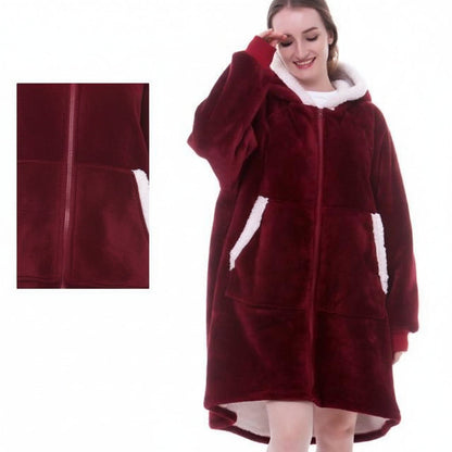 Soft Plush Hooded Fleece Blanket