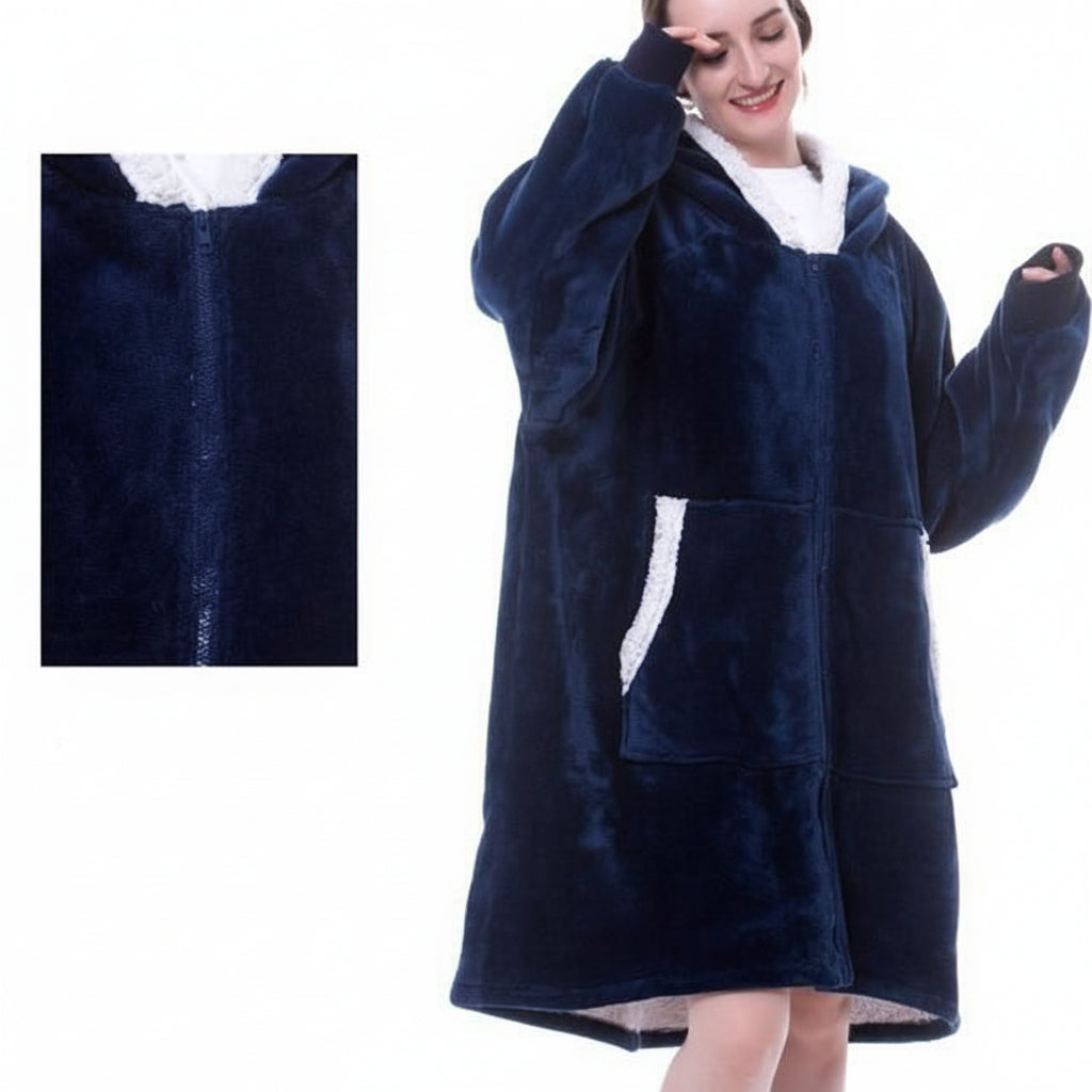 Soft Plush Hooded Fleece Blanket