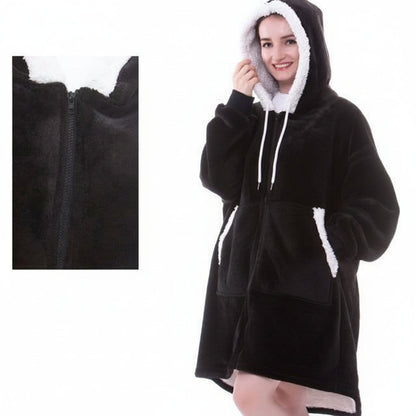 Soft Plush Hooded Fleece Blanket