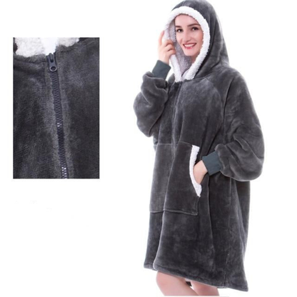 Soft Plush Hooded Fleece Blanket