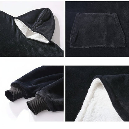Soft Plush Hooded Fleece Blanket