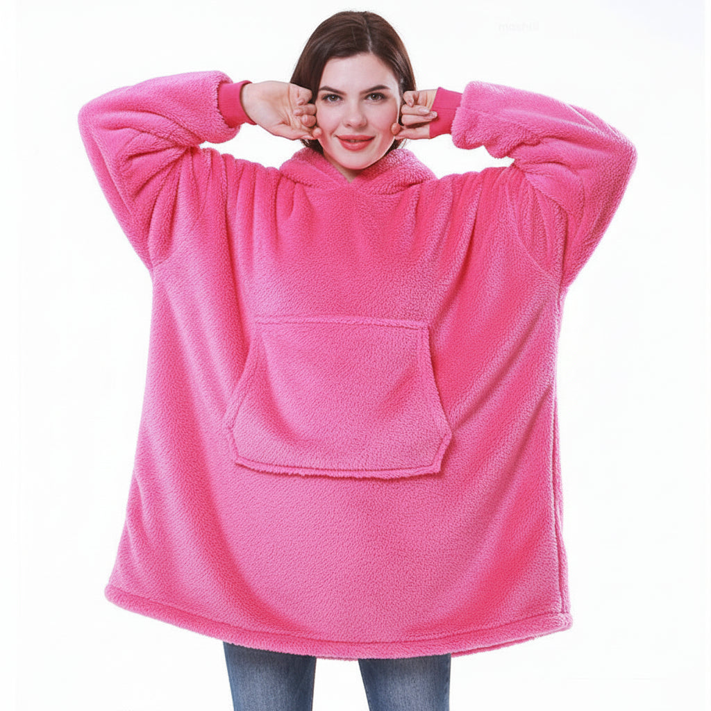 Soft Plush Hooded Fleece Blanket