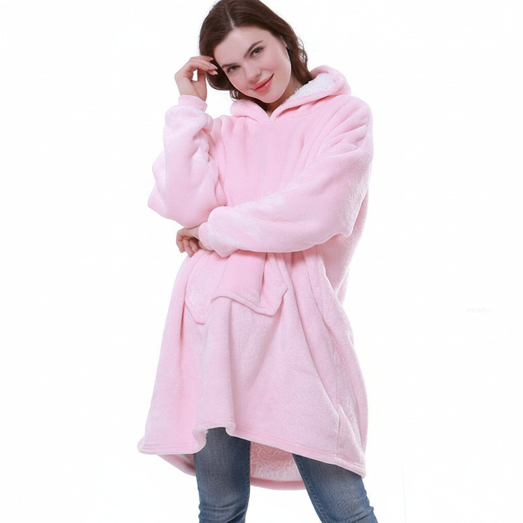 Soft Plush Hooded Fleece Blanket