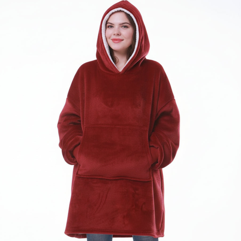 Soft Plush Hooded Fleece Blanket