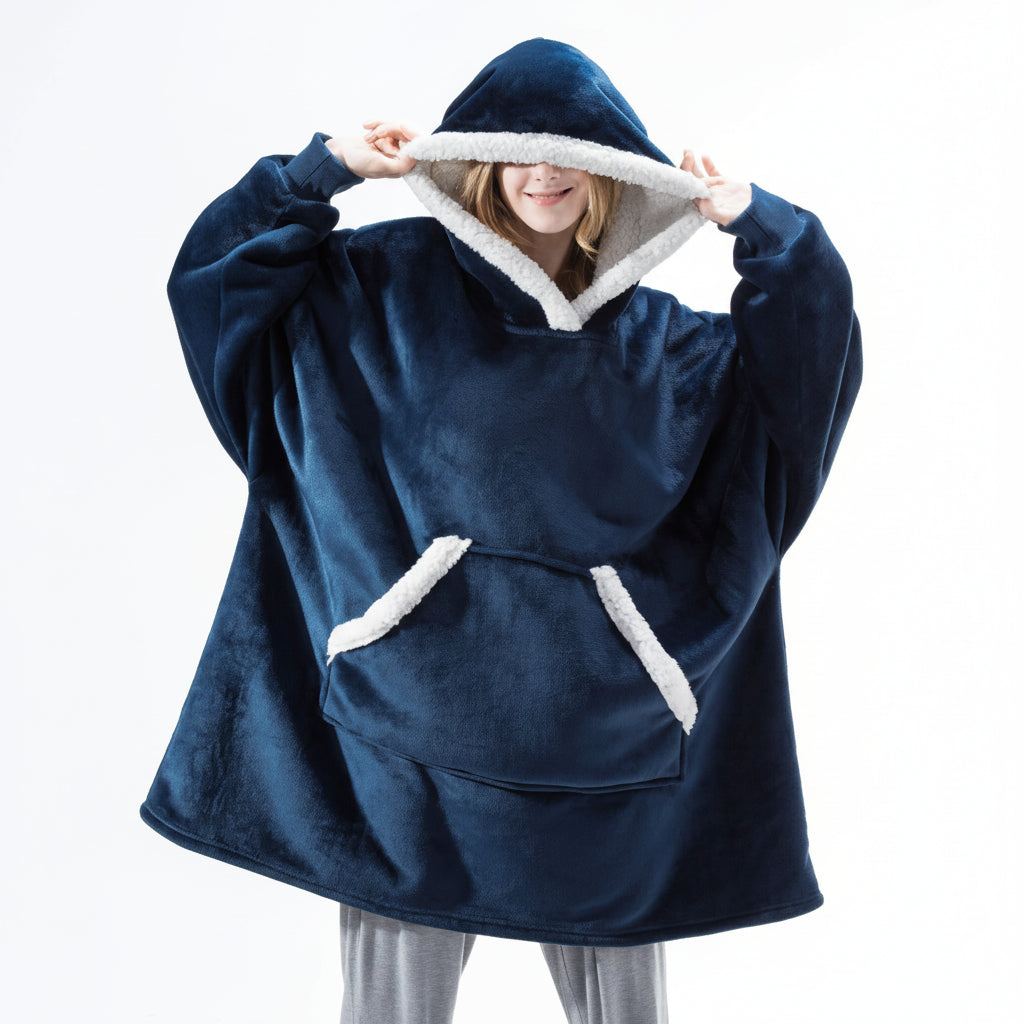 Soft Plush Hooded Fleece Blanket
