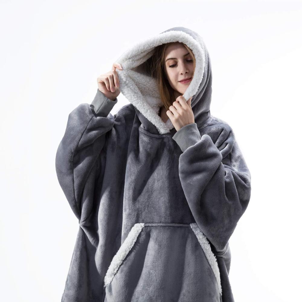 Soft Plush Hooded Fleece Blanket