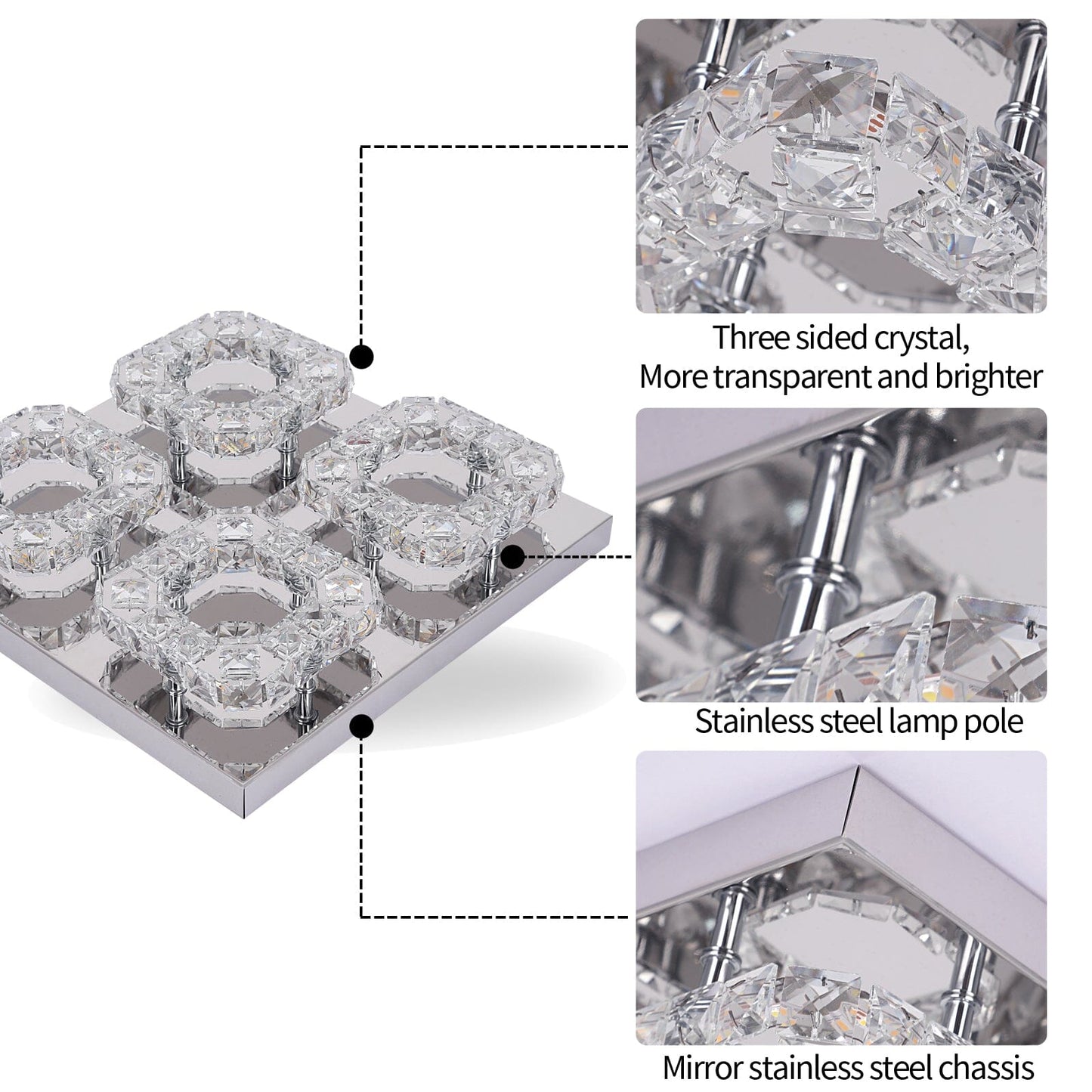Elegant Four Light Crystal Chandelier