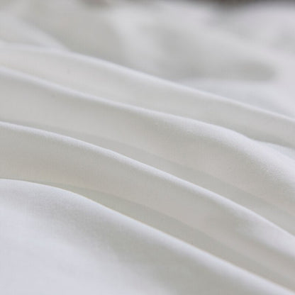 Luxurious White and Silver Floral Bedding Set