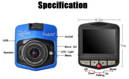 High Definition 1080P Car Dash Cam With 16GB Card