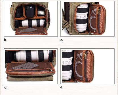 Waterproof Canvas Travel Camera Bag
