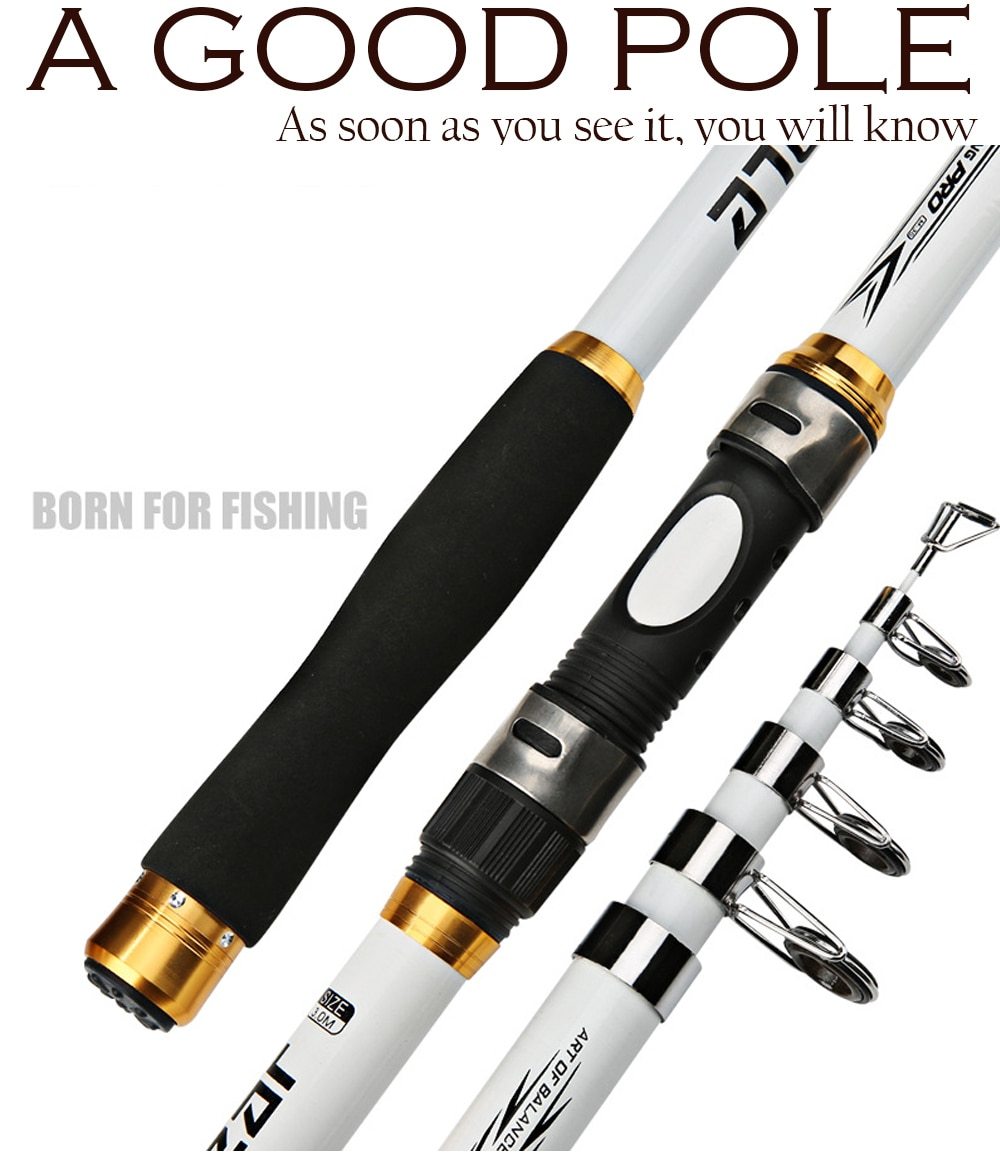Lightweight Portable Telescopic Fishing Rod 2.1-3.6m