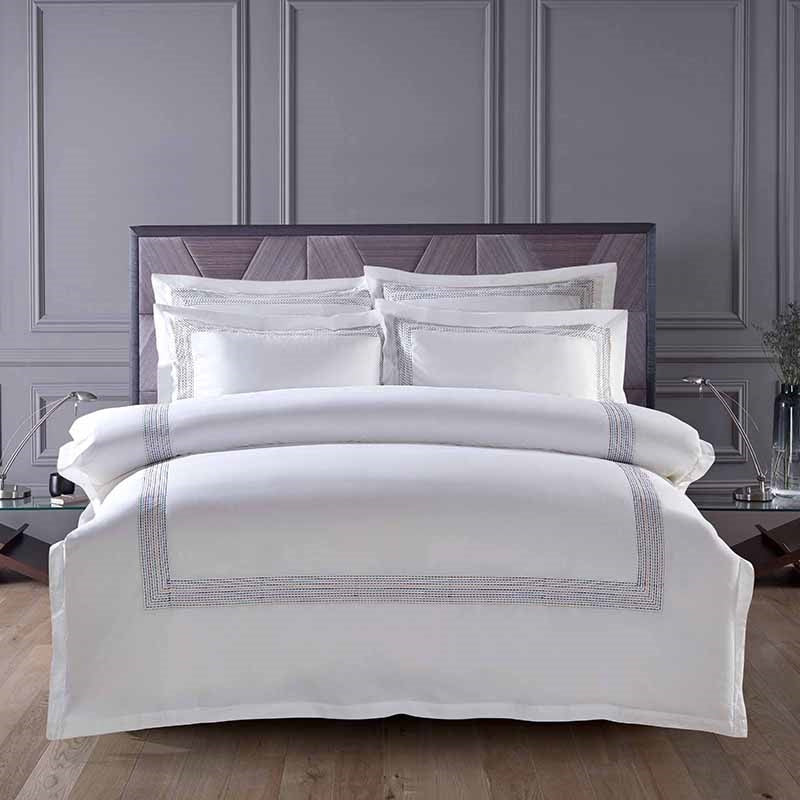 Colorful Stitched Cotton Bedroom Sheet Set