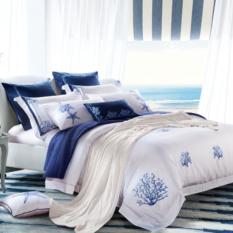 Luxurious Egyptian Cotton Embroidered Bed Set