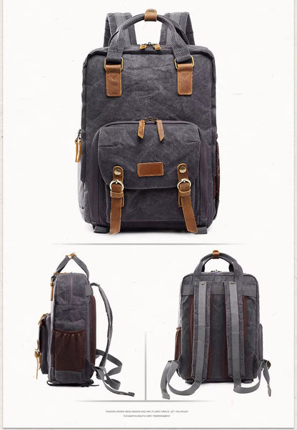 Waterproof Canvas Travel Camera Bag