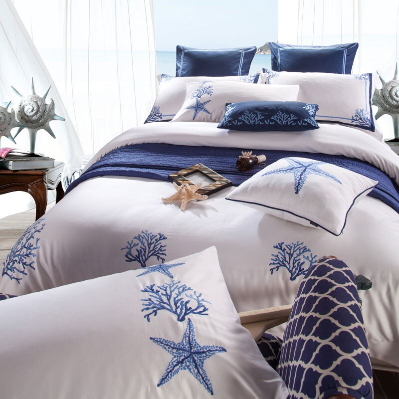 Luxurious Egyptian Cotton Embroidered Bed Set