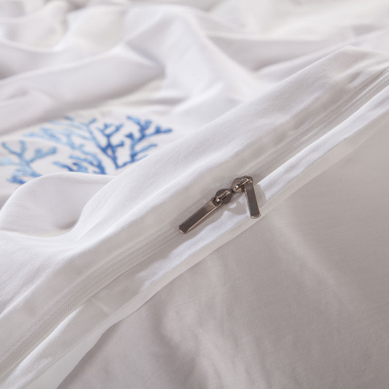 Luxurious Egyptian Cotton Embroidered Bed Set