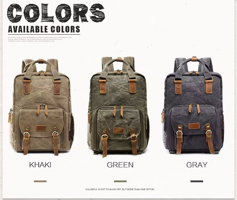 Waterproof Canvas Travel Camera Bag