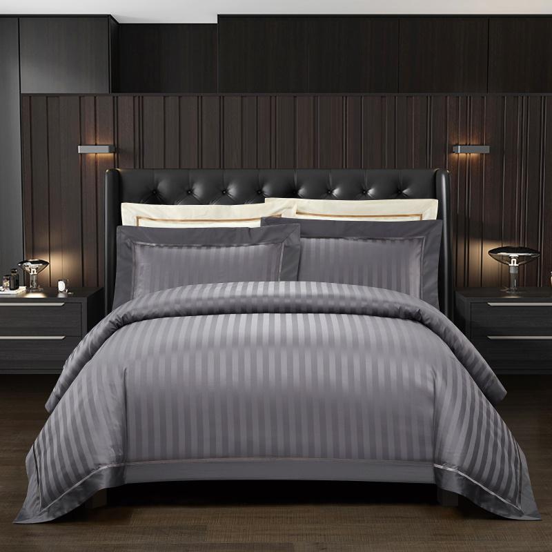 Luxurious Soft Stripe Cotton Bed Sheet Set