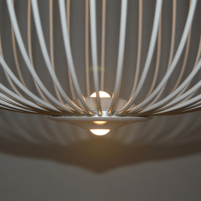 Colorful Spoke Pendant Light With Glass Shade