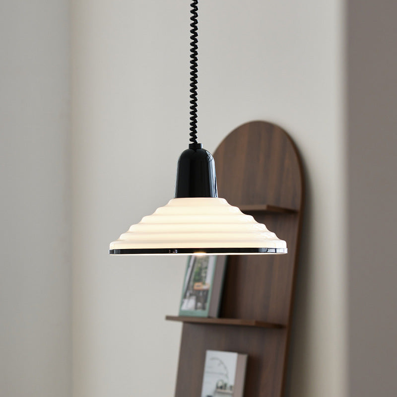 Soft White Glass Drop Pendant Light