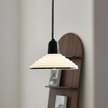 Soft White Glass Drop Pendant Light