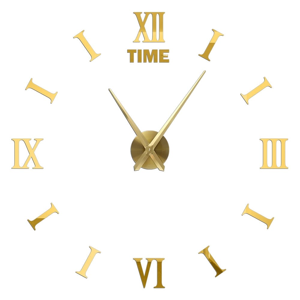Luxury Golden Acrylic Wall Clock