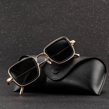 Trendy Steampunk Metal Aviator Sunglasses Polarized Lenses