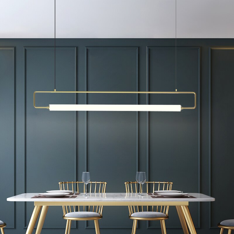 Sleek Modern Black Dining Room Chandelier Light - Lusomart