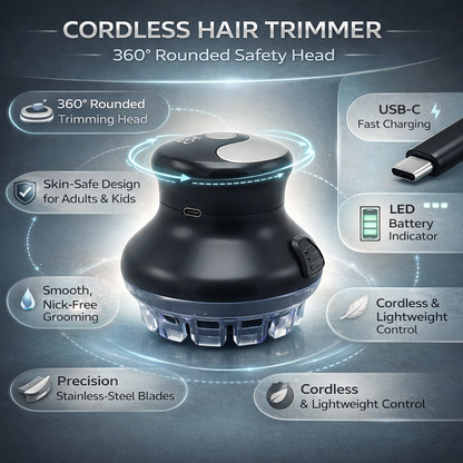 Wireless Rotary Shaver Safe Easy Hair Trimmer