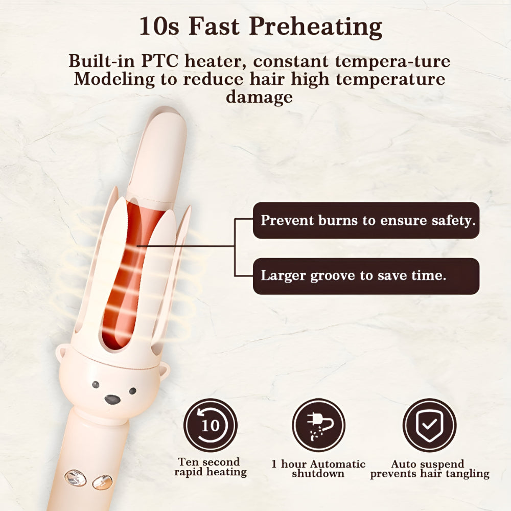 Fast Heating Ceramic Curling Wand Easy Hair Styler