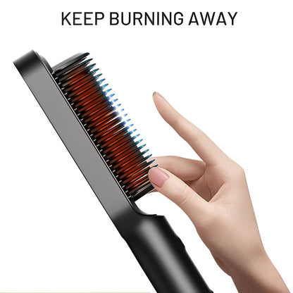 Electric Hair Straightener Heating Brush Styler
