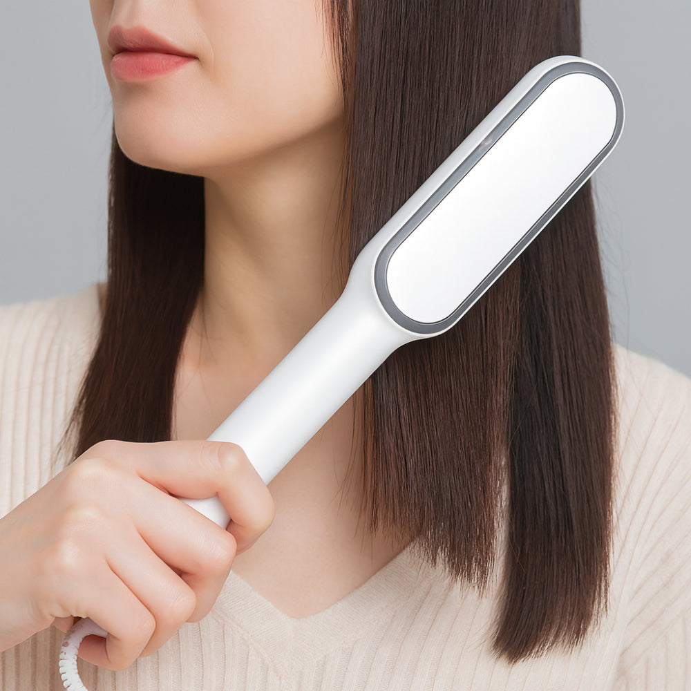 Electric Hair Straightener Heating Brush Styler